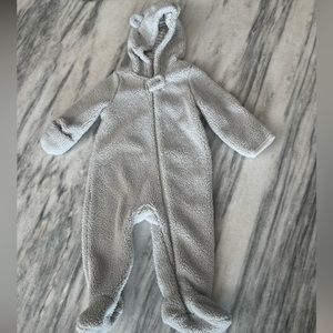 Baby Gray Fleece Bodysuit